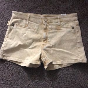 Yellow jean shorts